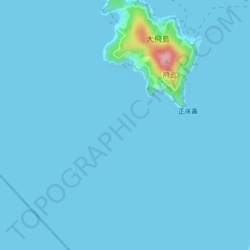 Seto Inland Sea topographic map, elevation, terrain