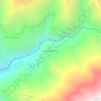 Auquimarca topographic map, elevation, terrain