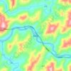 瓢里镇 topographic map, elevation, terrain