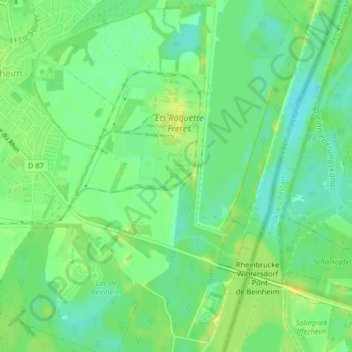 Rheinschluth topographic map, elevation, terrain