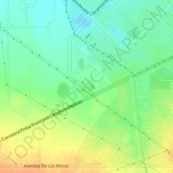 Parque y Jardin Desertico del Museo del Desierto Chihuahuense topographic map, elevation, terrain