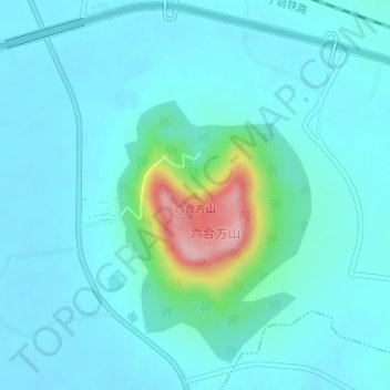 六合方山 topographic map, elevation, terrain