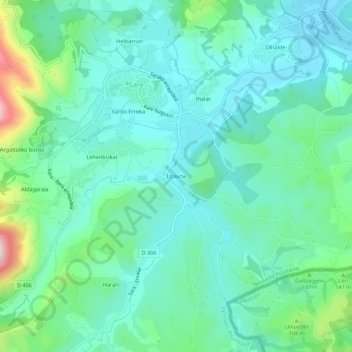 Istilarte topographic map, elevation, terrain