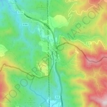 el Portús topographic map, elevation, terrain