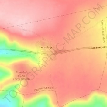 Arat Geçidi topographic map, elevation, terrain
