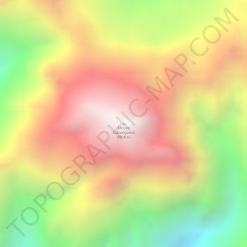 Mount Kabangama topographic map, elevation, terrain