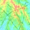 横店街道 topographic map, elevation, terrain