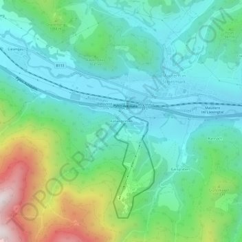 Rabengraben topographic map, elevation, terrain