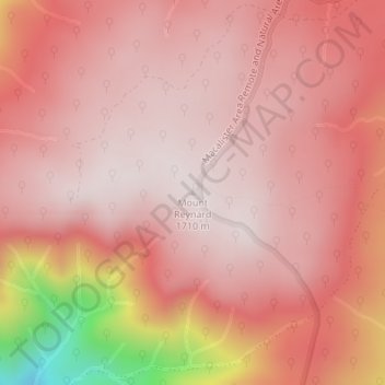 Mount Reynard topographic map, elevation, terrain
