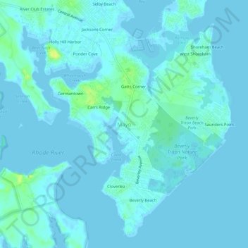 Mayo topographic map, elevation, terrain
