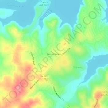 Canyon Springs topographic map, elevation, terrain