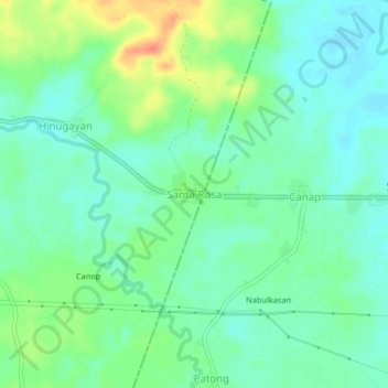 Santa Rosa topographic map, elevation, terrain