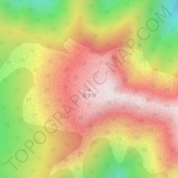 金字塔 topographic map, elevation, terrain