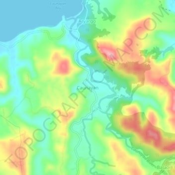 Caunayan topographic map, elevation, terrain