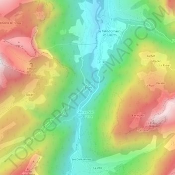 L'Essert topographic map, elevation, terrain