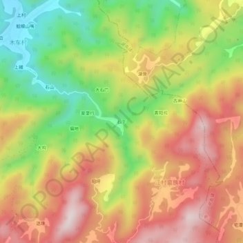 石下 topographic map, elevation, terrain