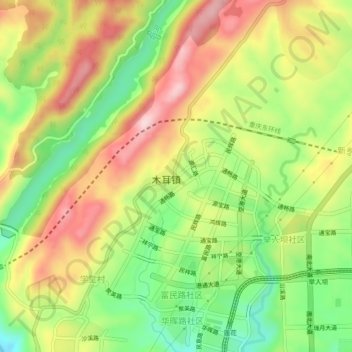 新合村 topographic map, elevation, terrain