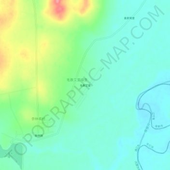 毛敦艾里 topographic map, elevation, terrain