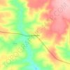 Lumwana topographic map, elevation, terrain