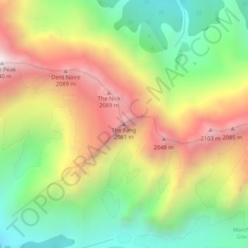 The Fang topographic map, elevation, terrain