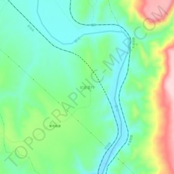 祁皇墓村 topographic map, elevation, terrain