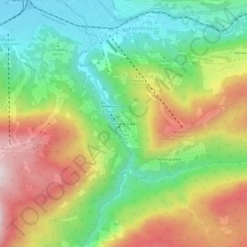 Vordergraseck topographic map, elevation, terrain