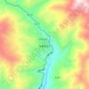 乔瓦镇 topographic map, elevation, terrain