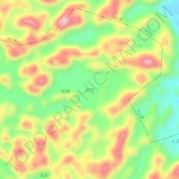 拉巴 topographic map, elevation, terrain