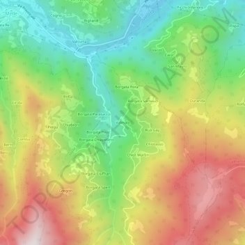 Valmala topographic map, elevation, terrain