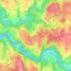 Auliat topographic map, elevation, terrain