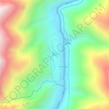 茨中 topographic map, elevation, terrain