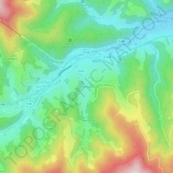 Fertrupt topographic map, elevation, terrain