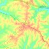 Waddy topographic map, elevation, terrain