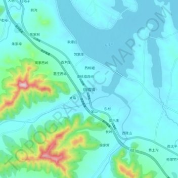 桃墟镇 topographic map, elevation, terrain