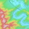 北流子 topographic map, elevation, terrain