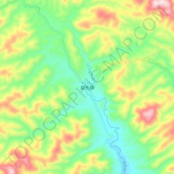 勐先镇 topographic map, elevation, terrain