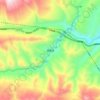 德耀镇 topographic map, elevation, terrain