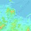 烟台市 topographic map, elevation, terrain