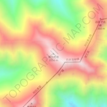 敖包疙瘩 topographic map, elevation, terrain