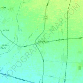 青坨营镇 topographic map, elevation, terrain