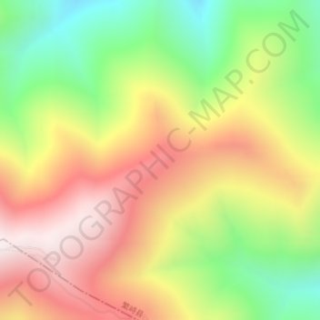 五台山 topographic map, elevation, terrain