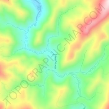 Toliver topographic map, elevation, terrain