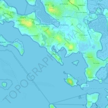 Le Ruello topographic map, elevation, terrain