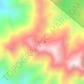 Rantobi topographic map, elevation, terrain