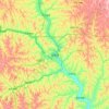 绥德县 topographic map, elevation, terrain