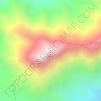 五指山二峰 topographic map, elevation, terrain