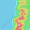 Korbous topographic map, elevation, terrain