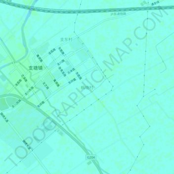 枫塘村 topographic map, elevation, terrain