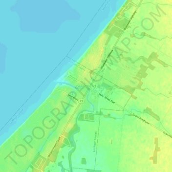 Grand Bend topographic map, elevation, terrain