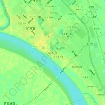 临江铺一组 topographic map, elevation, terrain